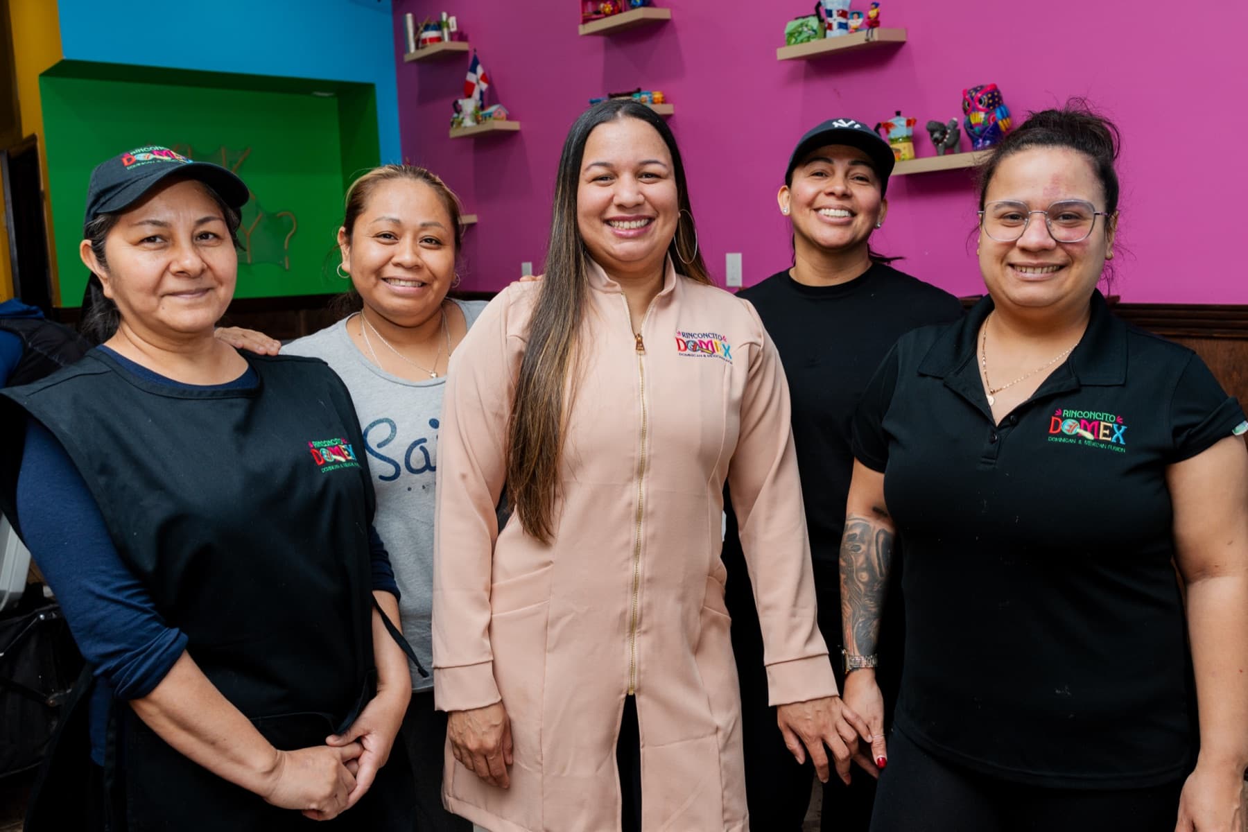 The Rinconcito Domex team inside the restaurant